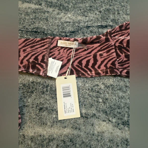 Ramy Brook Pink Zebra Crop Top - Picture 3 of 4